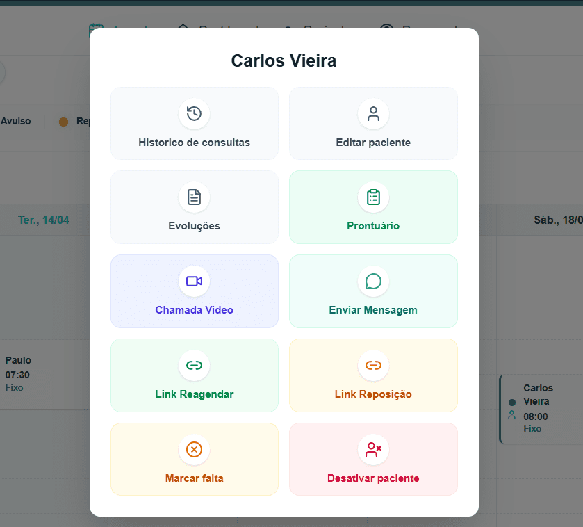 Comunicação com pacientes no GerenciaPsi